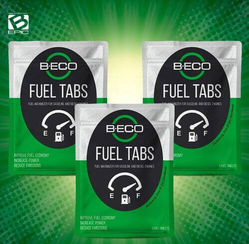 3 opakowania B-Eco fuel tabs, nowa szata graficzna opakowań