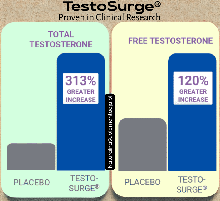 Wyniki badań klinicznych z wykorzystaniem Testosurge® i placebo