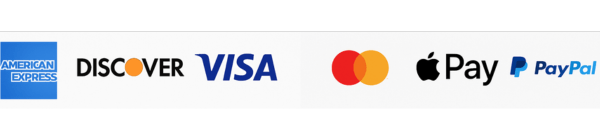 Formas de pago disponibles para los productos de bepic: Visa, Mastercard, American Express, Discover, Pay, PayPal