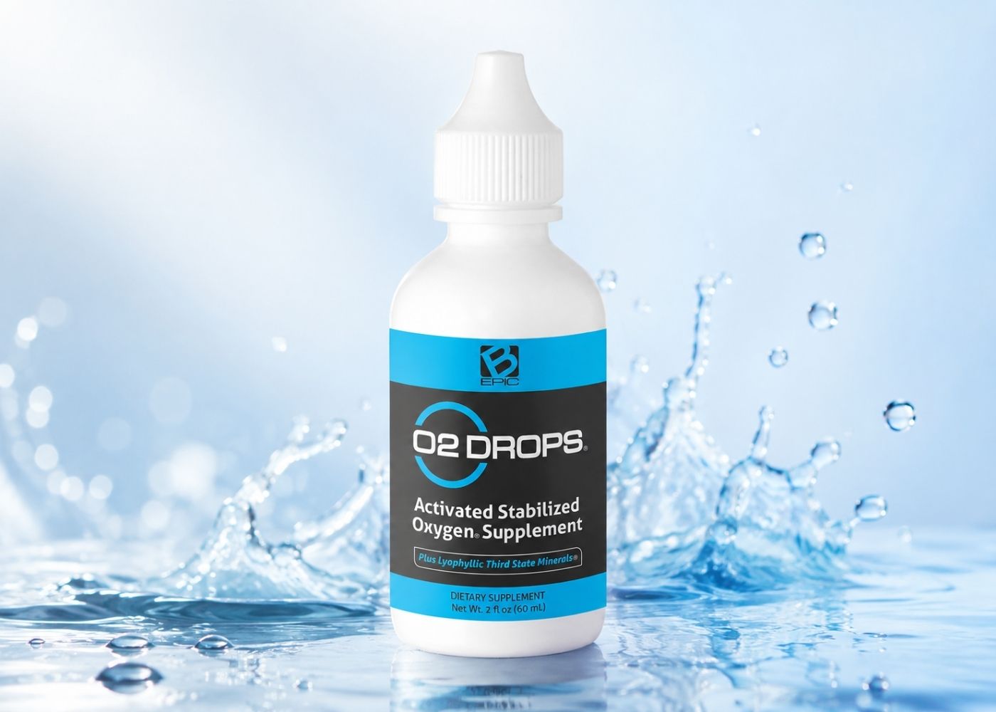 B-Epic O2 Drops – stabilizowany tlen ASO i minerały LTSM