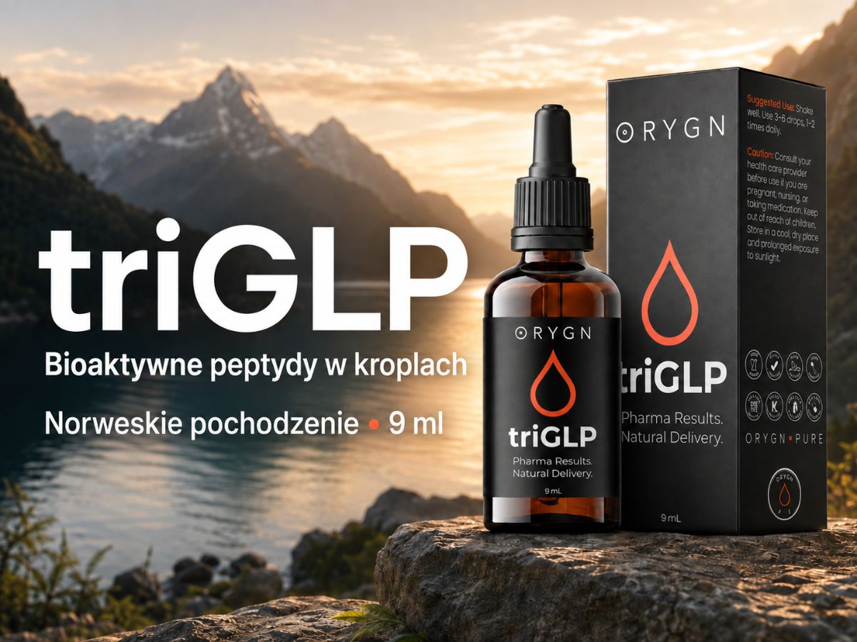 ORYGN triGLP 9 ml – péptidos bioactivos en gotas con un fondo de un fiordo noruego