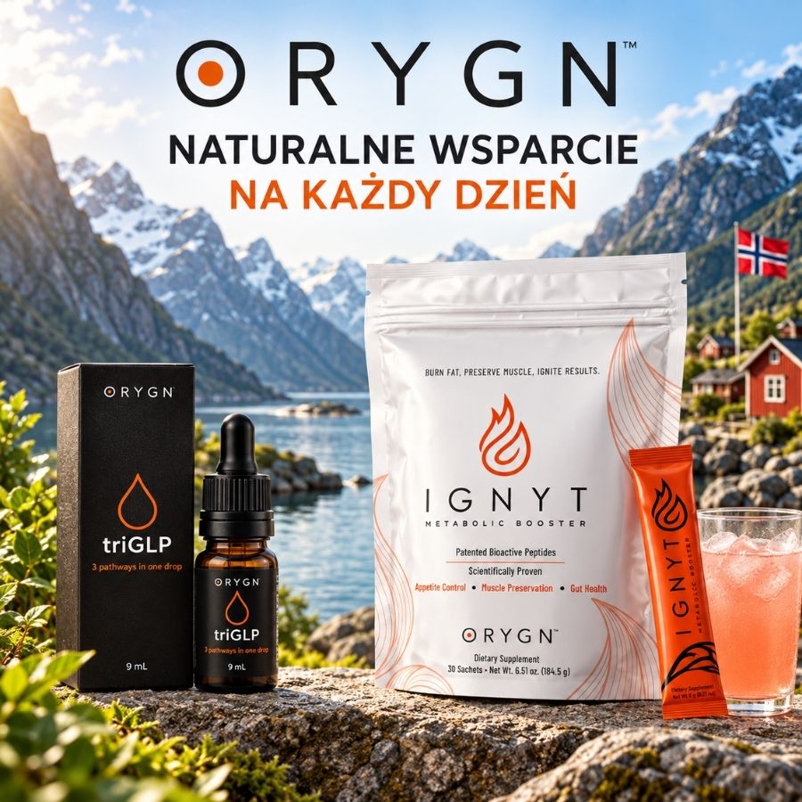 ORYGN triGLP y ORYGN IGNYT  con un fiordo noruego de fondo – versión móvil